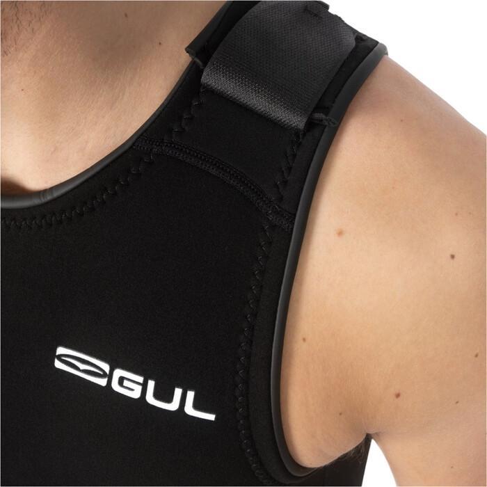2025 Gul Mens Response 3/2mm Flatlock Short John Wetsuit RE5304-B9 - Black